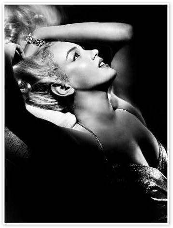 Marilyn Monroe im Profil Poster 30 x 40 cm Schwarz Wandbilder Wanddeko
