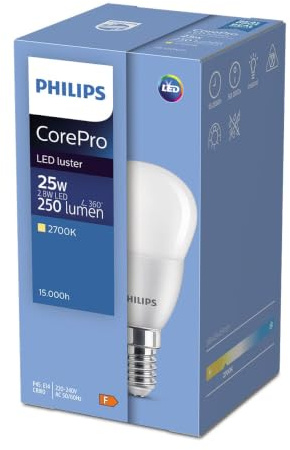 PHILIPS Core Pro LED P45 2.8W (25W) E14 Frosted Very Warm White