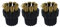 H2O Steam Mop Replacement Brushes (3 Pack) - Metal Black Brushes - Uses: Bathroom Cleaner, Kitchen Cleaner, Spot Cleaner & Outdoor Cleaner with H20 HD X5