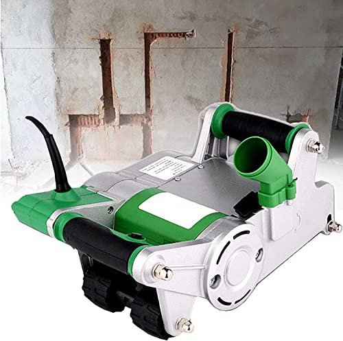 Wall Groove Cutting Machine, Electric Wall Chaser 1100W 1600 RPM Wall Groove Cutting Machine Slotting Machine for Brick Granite Marble Concrete Cutter Notcher Groover,110V