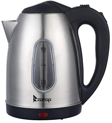 1.8L Stainless Steel Electric Kettle with Water Window, Fast-boiling Water Heater, 220V 2000W, Auto Shut-off, Boil Dry and Overheat Protection