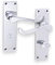 Infinity Decor Set of Polished Chrome Victorian Scroll Lever Door Handle on Rectangular Backplate Zinc Bathroom Latch Lever Privacy for Internal Use