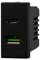 Serie Civile Compatibile Con Bticino Axolute (Presa Caricatore USB C + USB-A 3.1A, Nero)