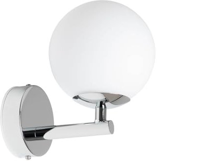 Arcchio LED Wandleuchte, Wandlampe Bad Maviris (spritzwassergeschützt (Modern) in Chrom aus Metall (1 flammig) - Wandleuchten Spiegelleuchte Badezimmer Wandbeleuchtung Badezimmerleuchte