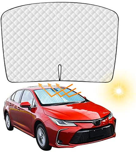 Yumzeco Parasol para Parabrisas de Coche Compatible con 2022 2023 Toyota Corolla,Parasol Delantero para Coche Protector Anti UV,Cubierta Plegable Delantero para Vehículo Protección Rayos UV Parabrisas