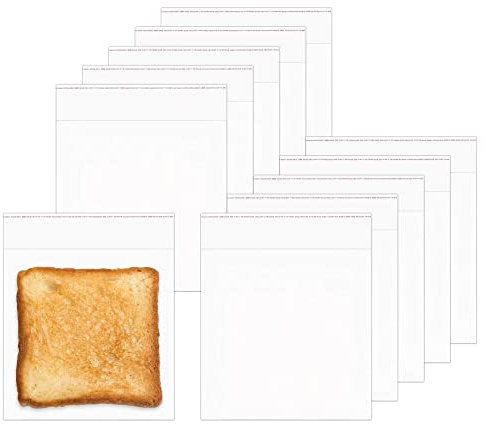 Selbstklebende Cellophantaschen 15x15cm 100pcs Versiegelbare Kunststoff Taschen 50µm Transparente Square Zellophan Beutel Klare Klebeverschluss Plastiktüten für Süßigkeiten Schokolade Bäckerei Cookies