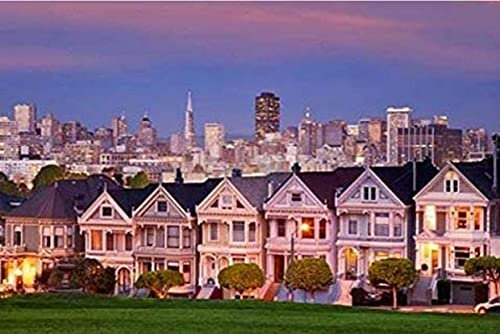 ALKOY Puzzle 1000 Teile San Francisco City Poster Holz Spielzeug Für Erwachsene Dekompressionsspiel Fx85Nj