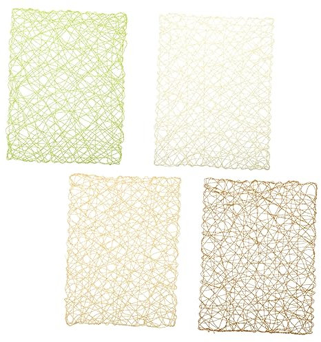 BESTonZON 4pezzi Tovagliette Intrecciate in Corda Di Carta Sottopiatto Fai Da Te Tovaglietta Resistente Al Caldo Per Tavolo Da Pranzo Decorazione Per Casa