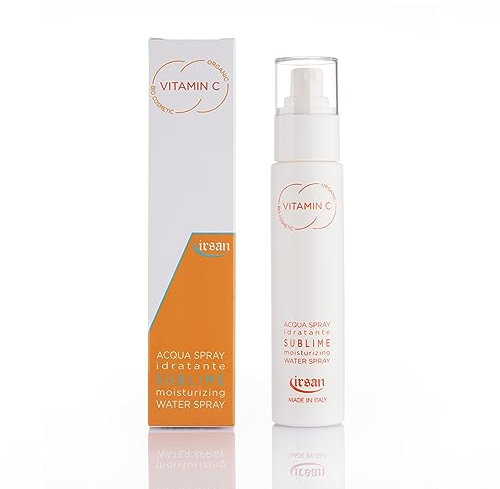 irsan Moisturising Refreshing Face Illuminating Spray Cream with pure VITAMIN C, Hyaluronic Acid, Rose, Chamomile and Yarrow. 100 ml.