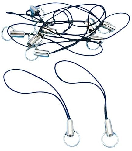 10 Pieces Silver Tone Black Lanyard Cell Phone Charm Split Ring Strap, Clasp Lariat Cord Strap For Mobile Cell Phone/Mp3/Mp4/Usb Flash Drive//Keyrin Durable and Attractive