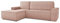 Ecksofa Totti L mit Schlaffunktion und Bettkasten - Cord Stoff - L-Form Couch, Polstersofa, Schlafsofa, Sofagarnitur (Rosa (Poso 052), Ecksofa Links)