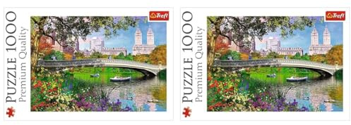 Trefl, Puzzle, Central Park, New York, 1000 Teile, Premium Quality, für Erwachsene und Kinder ab 12 Jahren (Packung mit 2)