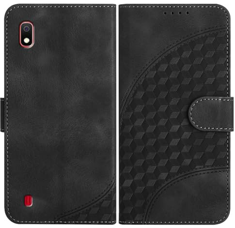 JayModCase Wallet Case for Samsung Galaxy A10 / M10, Flip Folio PU Leather Wallet Cover with Card Holder Kickstand Magnetic Closure Cover for Galaxy A10 - Black