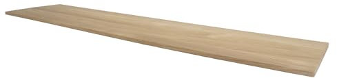 HORST Deckplatte Besta – Elegante & Pflegeleichte Massivholzplatte für das I K E A Besta Möbelstück – gefast, geschliffen & FSC-Zertifiziert – Eiche, 180 x 42 cm