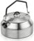 flintronic 0.8L Hervidor de Agua para Acampar, Hervidor de Agua Camping Portátil de Acero Inoxidable, Ultraligero para Acampar para Outdoor, Camping, Picnic, Senderismo, Trekking (Plata)