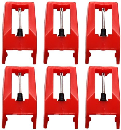 Bonsicoky 6 agujas para tocadiscos – Reemplazo de aguja para tocadiscos para la mayoría de tocadiscos de vinilo