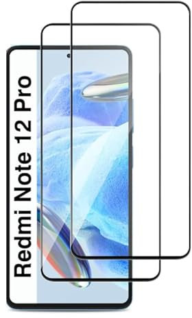 HQ-CLOUD® Lot de 2 Verres Trempés Pour Xiaomi Redmi Note 12 Pro /12 Pro Plus 5G .Film de Protection d'écran Couverture Complète Noir - Anti Rayures - Ultra Résistant Dureté 9H