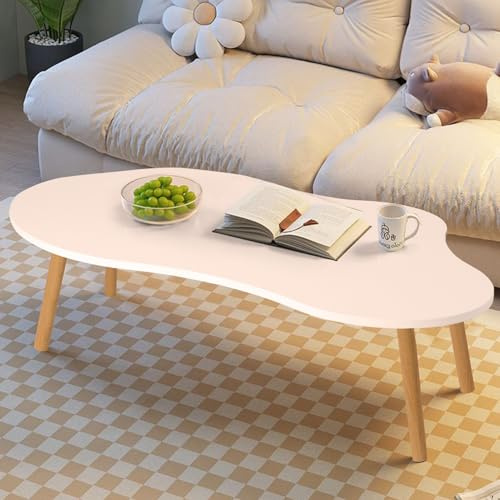 Kiskick Kleiner Wolken-Kaffeetisch – Weißer niedriger Teetisch, Mitte des Jahrhunderts, modern, minimalistisch, Wohnzimmer-Mitte