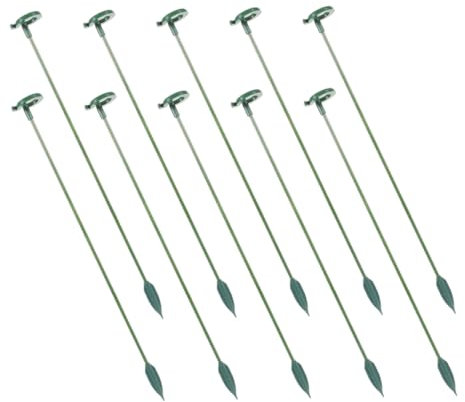 BESPORTBLE 12pezzi Bastoncini di Supporto in Plastica Tutor per Singolo Gambe Supporti Ad Anello per Fiori in Vaso Piccoli Supporti per Piante Riutilizzabili e Facili da Installare