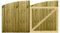 Premier Garden Supplies Made to Measure Feather Edge Fully Framed Arch Top Driveway Gates Made for Measurements Height 3ft - 4ft (90-120cm) x Width: 183cm - 213cm