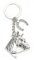 Tranbath Porte-clés personnalisé avec pendentif cheval et fer à cheval, cadeaux pour femmes, cadeau d'anniversaire pour maman, bonne amie ou pour se souvenir de moments spéciaux, argenté, S