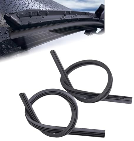 2 Stück 800 mm Scheibenwischer Gummi, Schwarze Wischergummi aus Naturkautschuk, Scheibenwischer Gummi Universal, Scheibenwischergummi Ersatz, Schwarz