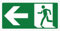 pubblimania Uscita di Emergenza Freccia a Sinistra | Cartello in alluminio composito 3 mm esterno-interno (Uscita Emergenza Sinistra, 1 Unità)