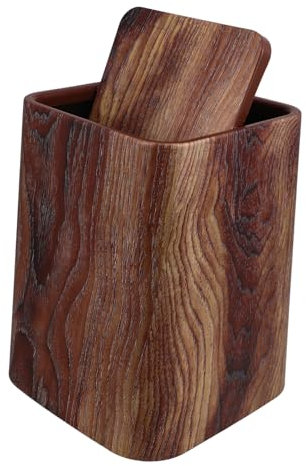 CHILDWEET Mülleimer Mit Schwingdeckel Für Küche Und Schlafzimmer Retro-holzmaserung Design Langlebig Und Leicht Zu Reinigen Für Haushalt Und Büro