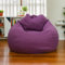 DOSYCOVUR Velvet Bean Bag Cover Nur Stretch Soft Waschbarer Reißverschluss Verdickt Solid Color Für Erwachsene Teens Schlafzimmer Büro Wohnzimmer Patio Sitzsack Sofa,Lila,80 * 90cm