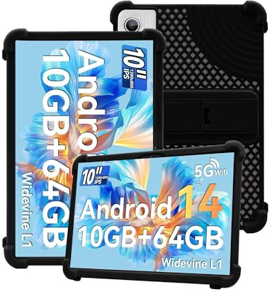 Silikon-Tablet-Schutzhülle für Ainmel 10 Zoll Tablet mit vollständiger Abdeckung, stoßfest, kratzfest, verstellbarer Ständer, weiches Silikon