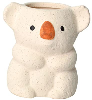 VICASKY 1 pot de fleurs koala en céramique pour plantes grasses pour l'intérieur et l'extérieur Unique pour les amateurs de jardin et la décoration intérieure