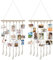 IETWATE 2 Stück Fotowand mit Klammern, Wandbehang Bilderrahmen mit Klammern und Leine, Bohemien Fotovorhang, DIY Bilderwand mit 30 Holzclips und 2 Spurlosen Nägeln für Haus Dekoration