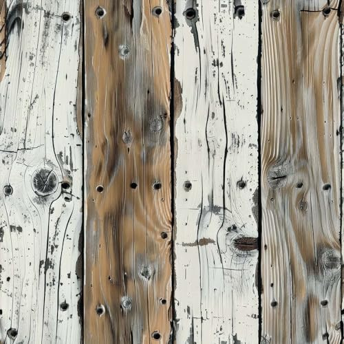 FLFK Wood Wallpaper Peel and Stick Removable Rustic Wallpaper 40cmx975cm Vinyl Waterproof Shiplap Wall Paper for Bedroom Shlef Cabinet Décor