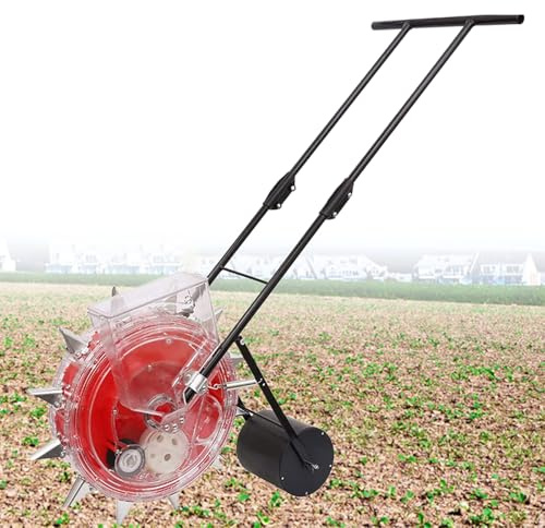 XZLZMYP Épandeurs De Pelouse Et De Jardin Semoir À Gazon Semoir À Rouleau Manuel Planteur Manuel De Graines De Jardin Et Applicateur D'engrais pour Maïs Soja Arachide Facile À Utiliser,A,10 Mouths