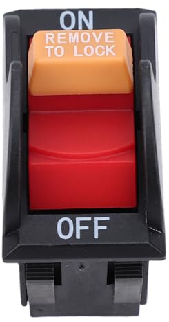 YWBL-WH Interrupteur pour Scie Circulaire, Interrupteur à Bascule Robuste 20 A avec Couvercle étanche et Conception Plug & Play, pour Outils électriques Automobiles, Bateaux, Camions et