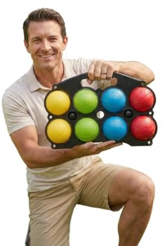 Generico Bocce da Gioco Set 8 Palline da Spiaggia Colorate con Custodia – da Giardino per Adulti, Bocce Mare Piene, Spiaggia e Piscina, Giochi Estivi all’Aperto, attività Vacanze, Sport Divertente