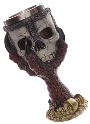 SILENRADAWN Calice da Vino Bicchiere Unico in Resina e Acciaio Inossidabile Creativo a Forma di Artiglio D'aquila per Feste di Halloween e Decorazione Casa