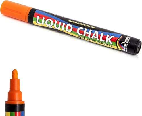 Liquid Chalk Marker Pen Orange - 5mm Bullet Nib