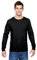Fruit of the Loom Mens Valueweight Crew Neck Long Sleeve T-Shirt (S) (Black)