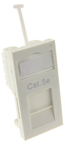 kenable CAT5e Low Profile RJ45 Module Keystone with Name Plate in White