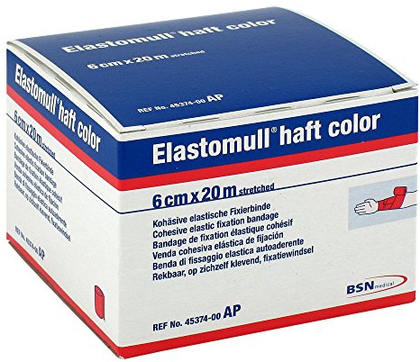 ELASTOMULL haft color 6 cmx20 m Fixierb.rot 1 St