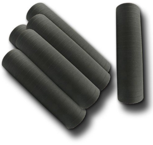 6 Luftschlangen schwarz schwer entflammbar - hochwertige Partydeko Made in Austria für Mottoparty, Fasching, Karneval, Geburtstag, Silvester,...