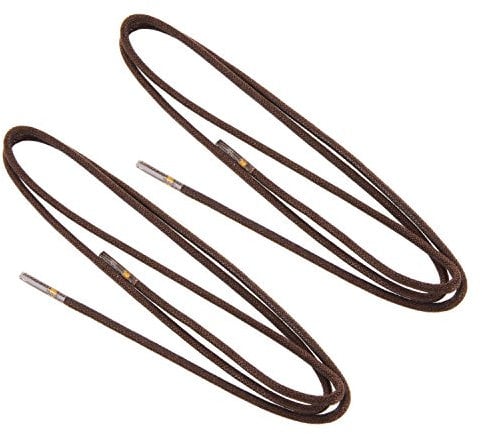 REMA 1 Paar Premium Schnürsenkel - handgewachst - rund - Ø ca. 2,0 mm für Business und Anzugschuhe (90 cm, Dunkelbraun)