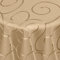 Kringel/Circle Tafeldecke Form, Größe & Farbe wählbar- Rund 160 cm - Nougat/Beige/Hellbraun Damast Tischdecke