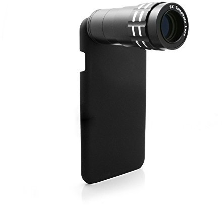 System-S Tele Objektiv Linse 9X Zoom Teleobjektiv mit Hartschale Protector Case Cover Schutzhülle für iPhone 6 Plus