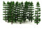 20 Stk. Plastik Tannen Baum Modell Bahn Landschaft Ho 1: 100