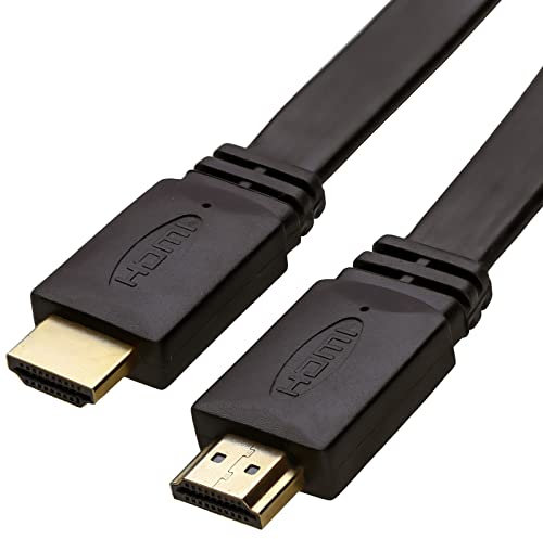 kenable FLAT HDMI 4K 60Hz High Speed Cable LCD LED UHD/HD TV Lead Gold 4m Black [4 metres]