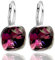 Ohrringe Rot 925 Silber Markenkristalle Amethyst Violett Beere NOBEL SCHMUCK