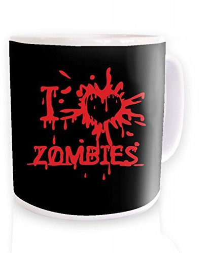 I Heart Zombies Black Mug