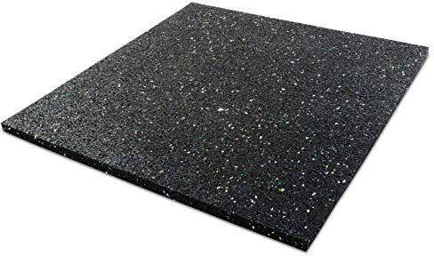 casa pura® Waschmaschinenunterlage mit hoher Vibrations- & Schalldämpfung | 60x60x2cm | aus recyceltem Gummigranulat | schwarz